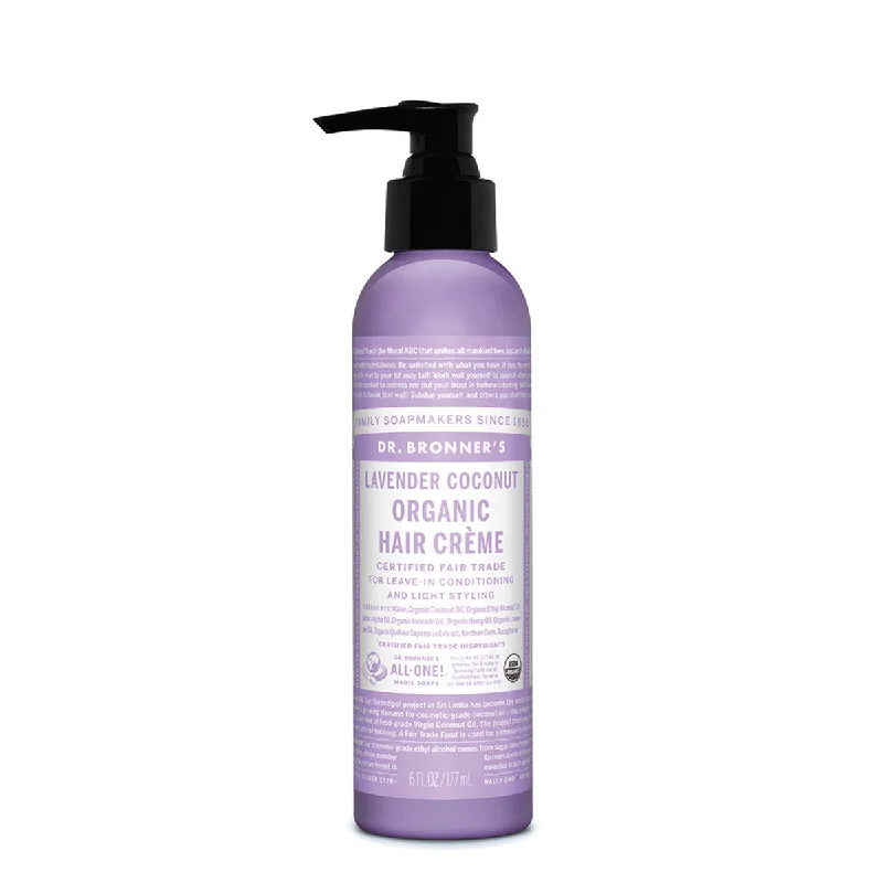 Hair conditioning spray-DR BRONNER'S Organic Hair Creme 177ml Lavender Coconut