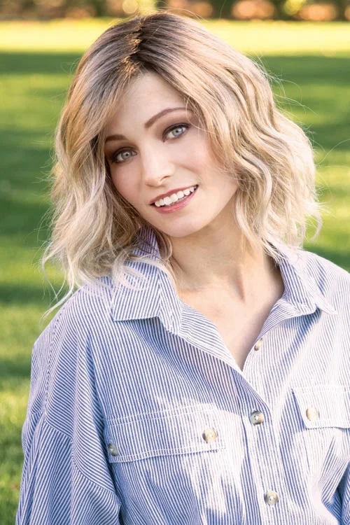 Synthetic wigs for casual events-Evanna Mono Synthetic Wig by Amore | Mid-Length, Wavy | Full Mono Cap