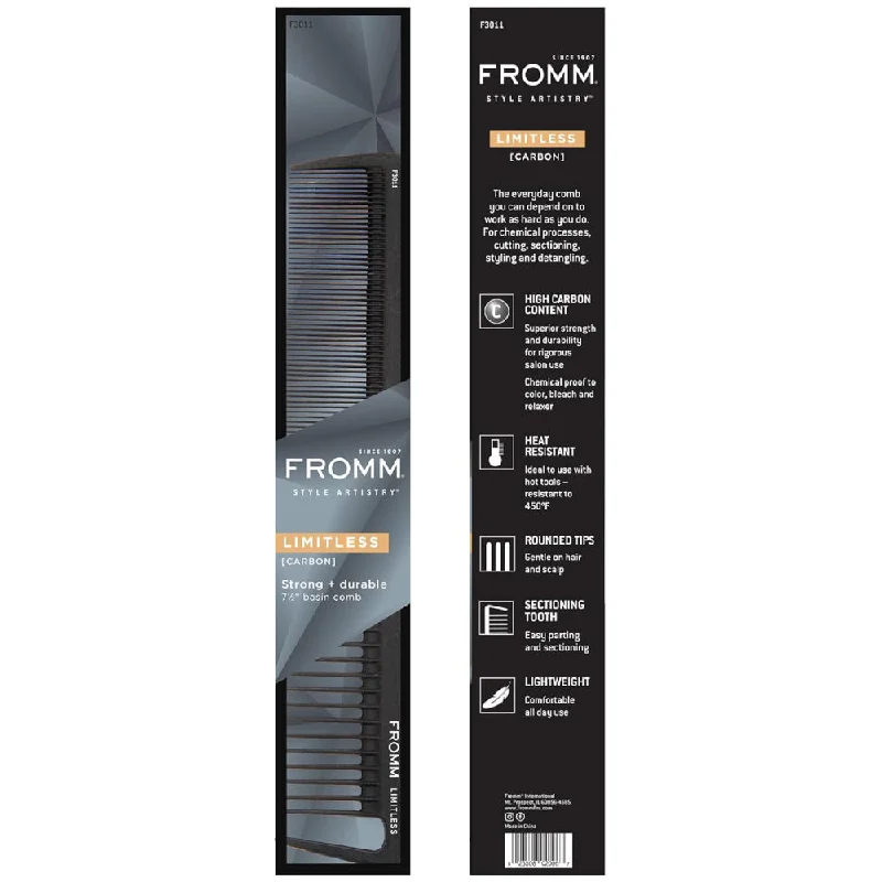 Root touch-up-Fromm 7.5 Inch Carbon Basin Comb