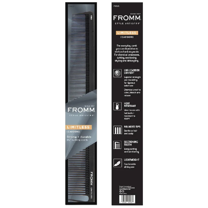 Scalp oil-Fromm 8.5 Inch Carbon Cutting Comb