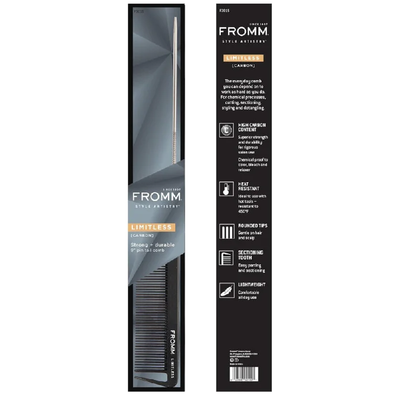 Extension conditioner-Fromm 9 Inch Carbon Pin Tail Comb