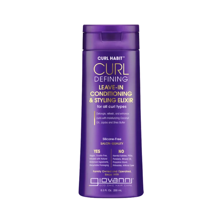 Hair care products for scalp health-Giovanni Curl Habit Curl Defining Leave In Elixir 8.5 oz