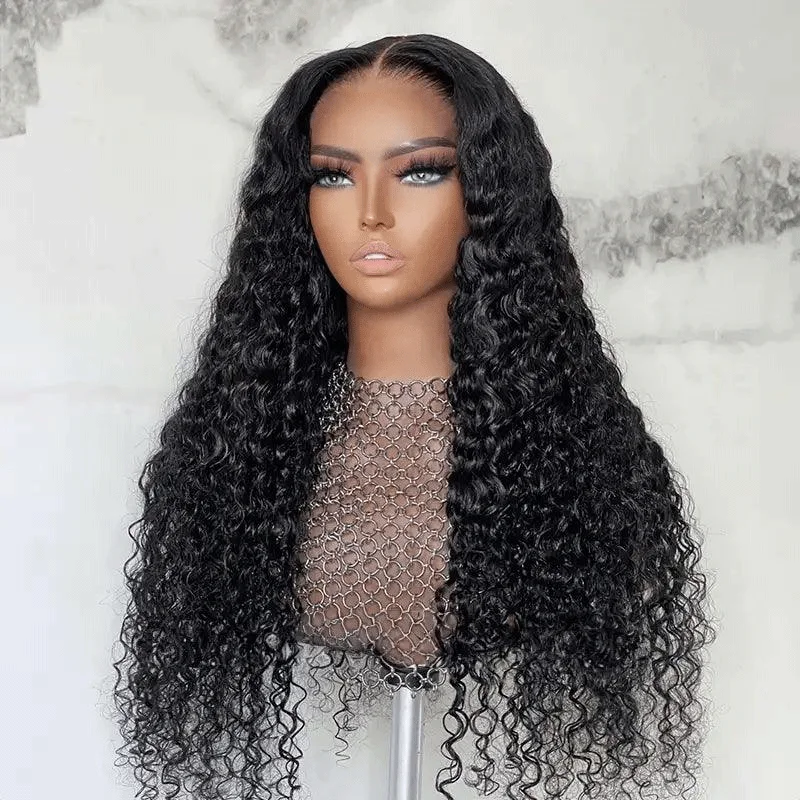 real person hair ring shimmering-💥𝐁𝐥𝐚𝐜𝐤 𝐅𝐫𝐢𝐝𝐚𝐲 𝐅𝐥𝐚𝐬𝐡 𝐃𝐞𝐚𝐥 7x5 Glueless Bleacked Knots Curly Wave Wig 100% Human Hair