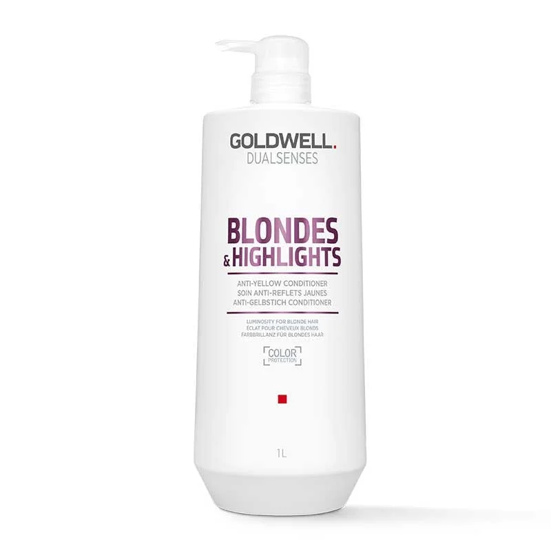 Hair care for frizzy hair-Goldwell Dualsenses Blondes & Highlights Anti-Yellow Conditioner 1000ml