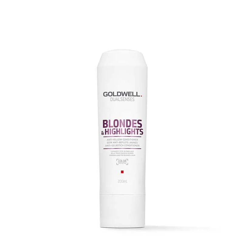 Hair care routine for breakage-Goldwell Dualsenses Blondes & Highlights Anti-Yellow Conditioner 200ml