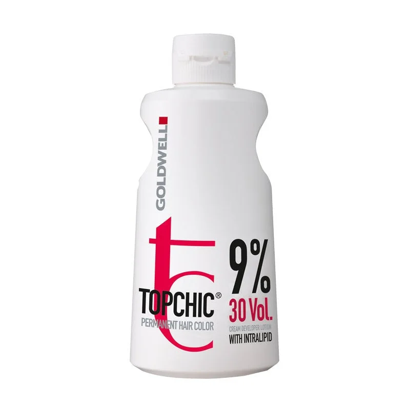 Hair gloss cream-Goldwell Topchic Lotion 9% 1000ml