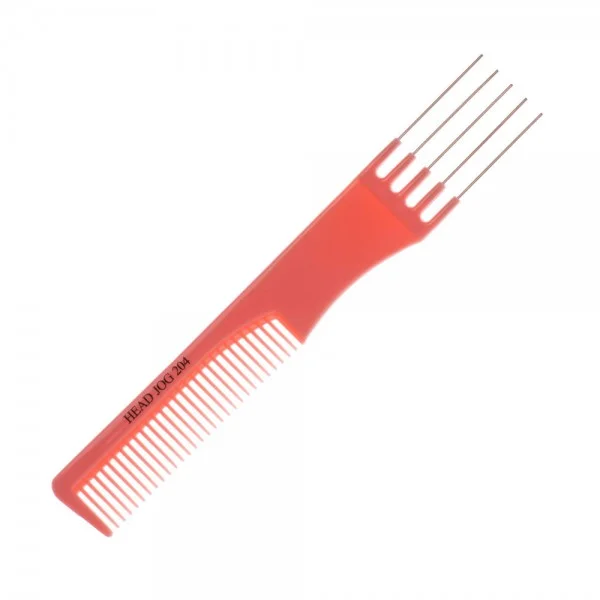 Head Jog 204 Metal Pin Comb Pink