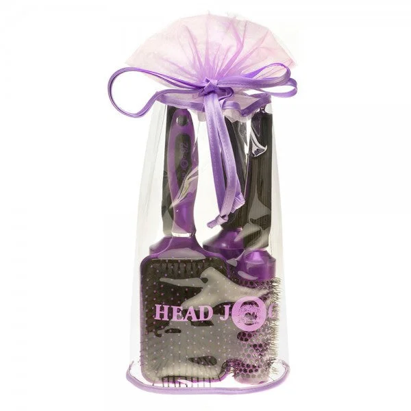 Head Jog Oval Purple Brush Set