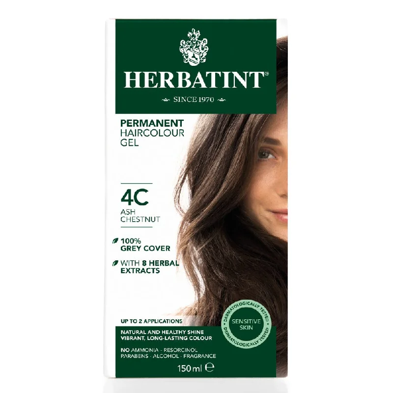 Texture cream-Herbatint Permanent Hair Colour Gel - 4C Ash Chestnut