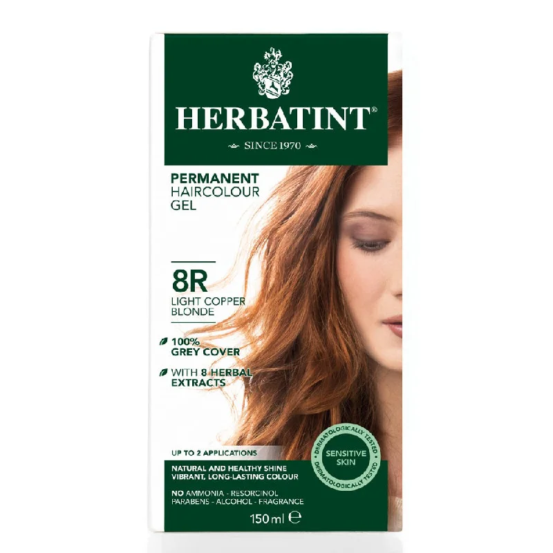 Hair renewal gel-Herbatint Permanent Hair Colour Gel - 8R Light Copper Blonde