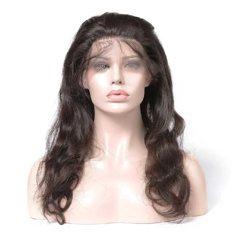 real person hair ring edgy-HJ Weave Beauty 360 Lace Frontal Human Hair Body Wave