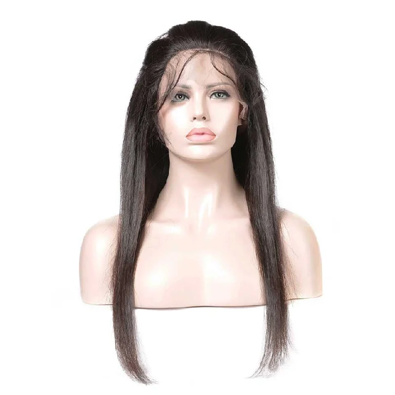 real person hair ring innovative-HJ Weave Beauty 360 Lace Frontal Human Hair Straight