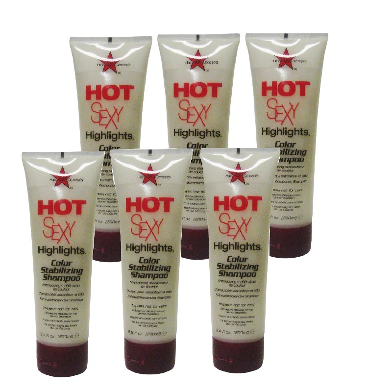 Moisturizing shampoo-Hot Sexy Highlights Color Stabilizing Shampoo 6.8 oz Pack of 6