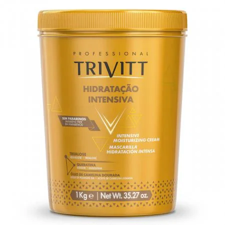 Natural hair care for hydration-Trivitt Intensive Moisturizing Cream Hydration Mask 1kg - Itallian Hair Tech