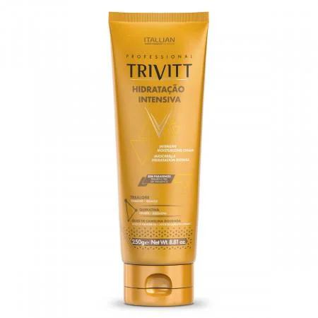 Hair care products for hair health-Keratin Trivitt Intensive Moisturizing Cream Hair Mask 250g - Itallian Hair Tech