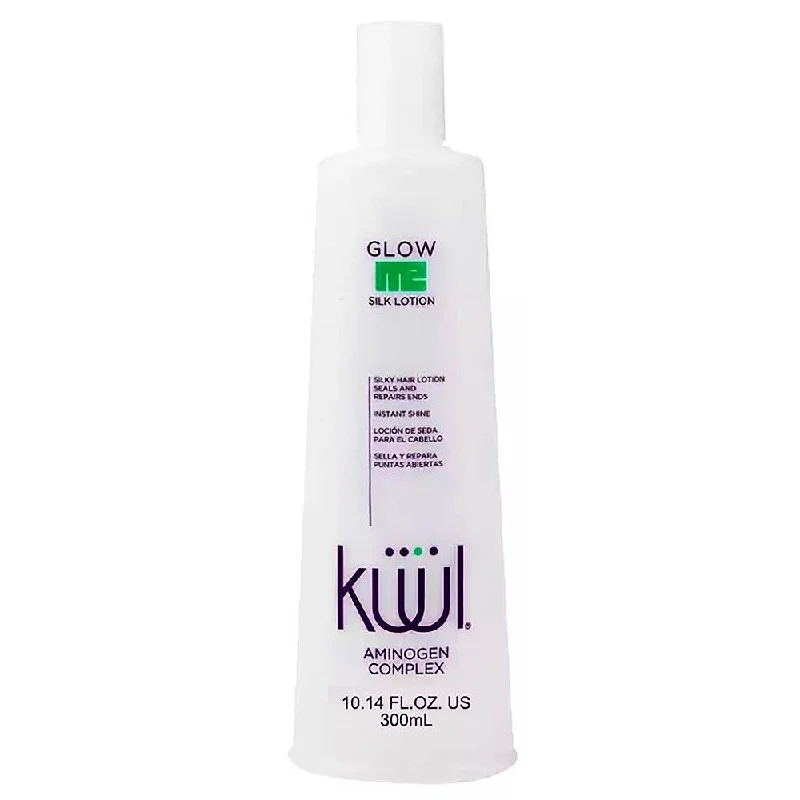 Hair polishing oil-Kuul Glow Me Silk Hair Lotion Seals Repairs Ends Adds Shine Healthy Aminos 300mL