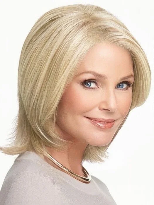 Synthetic wigs with subtle highlights-Layered Bob Wigs Mono Top Synthetic Wigs With Highlights