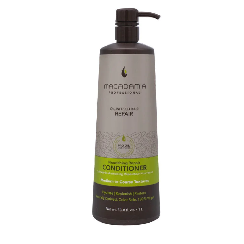 Hair care for dry oily hair-Macadamia Pro Nourishing Repair Conditioner 1 litre