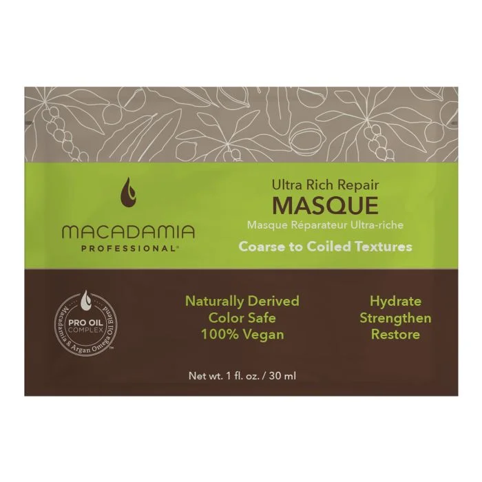 How to grow long hair-Macadamia Pro Ultra Rich Repair Masque Packette 30ml