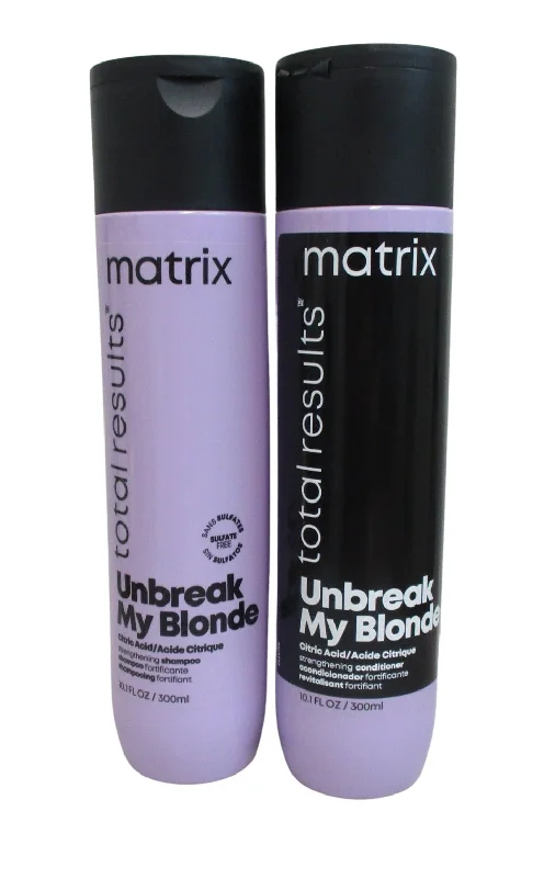 Hair perfume-Matrix Total Results UnBreak My Blonde Citric Acid Shampoo and Conditioner 10.1oz Duo