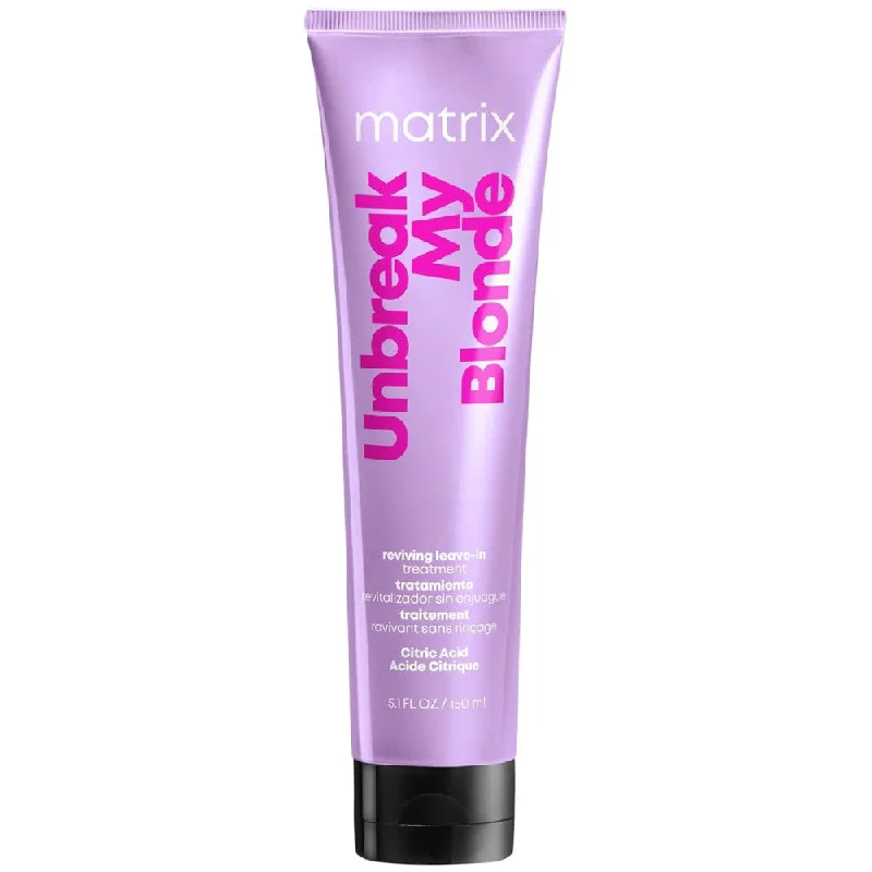 How to care for thick hair-Matrix Total Results Unbreak My Blonde Reviving Leave In Treatment 5.1 Oz