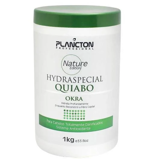 Best hair care for damaged ends-Nature Hydration Okra Quiabo Hair Treatment Mask 1Kg - Plancton Professional