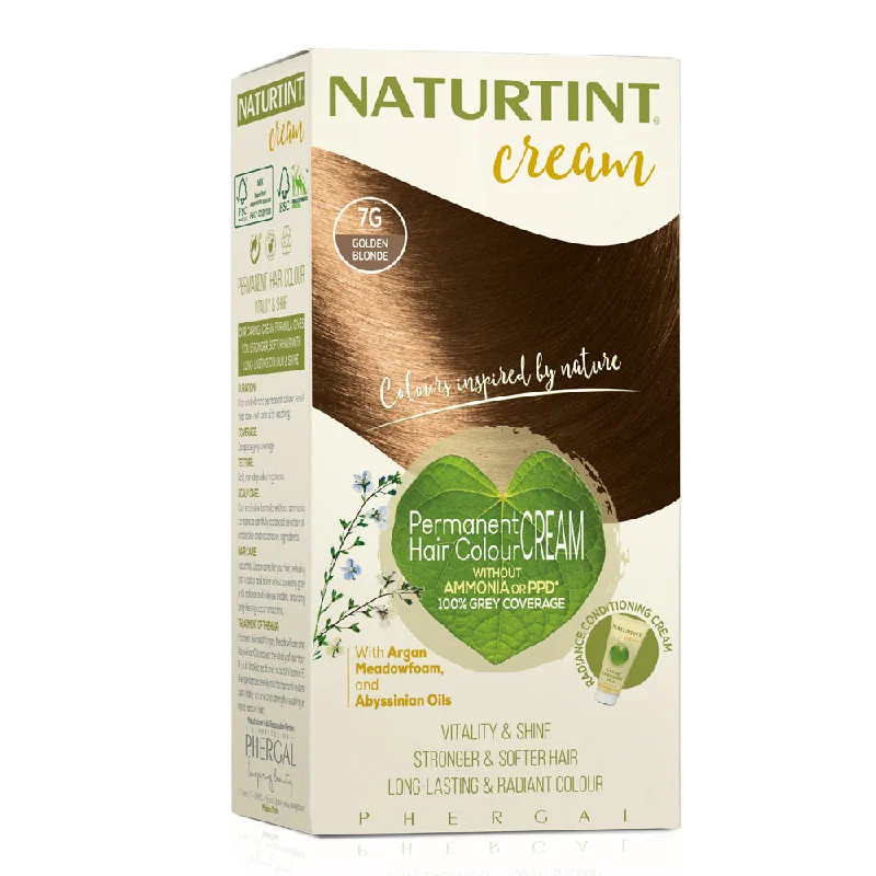 Curl defining cream-Naturtint Cream Hair Colour Cream - 7G Golden Blonde