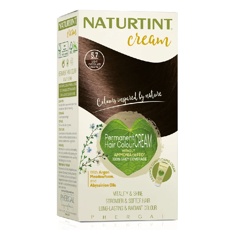 Hair shine cream-Naturtint Cream Hair Colour Cream - 5.7 Light Chocolate Chestnut