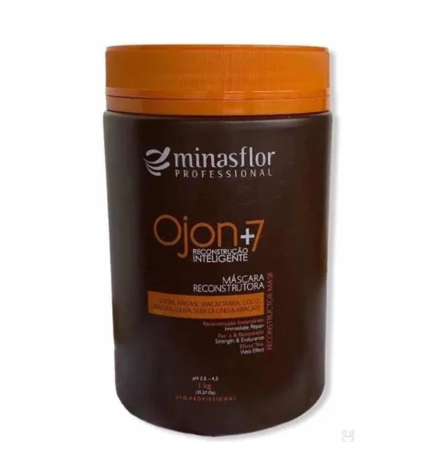 Hair care for weak wavy hair-Ojon +7 Immediate Reconstruction Repair Web Effect Hair Mask 1Kg - Minas Flor