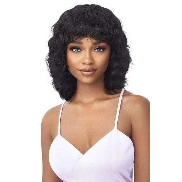 real person hair ring twitter-Outre 100% Human Hair MyTresses Purple Label Full Wig WET & WAVY - BODY WAVE BOB