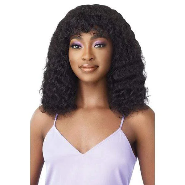 real person hair ring handmade tutorial-Outre 100% Human Hair MyTresses Purple Label Full Wig WET & WAVY - NATURAL DEEP 18"