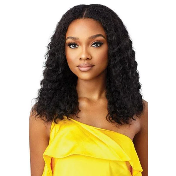 real person hair ring anniversary-Outre Mytresses Gold Label 100% Human Hair U-Part Cap Wig - PERUVIAN WAVE 18"