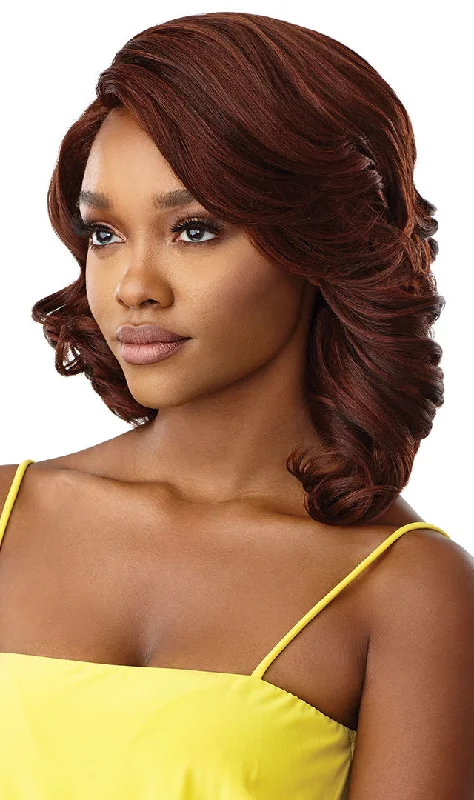 Synthetic wigs with asymmetrical cut-Outre The Daily Wig Delania