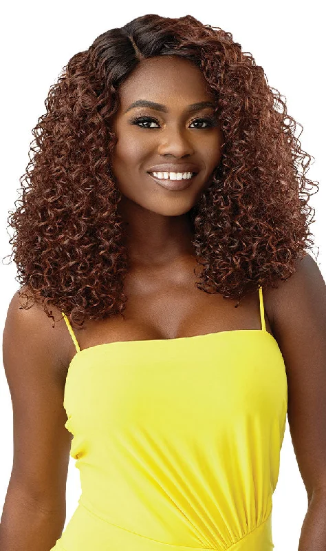 Synthetic wigs with layered ends-Outre The Daily Wig | Wet & Wavy Style Damaris