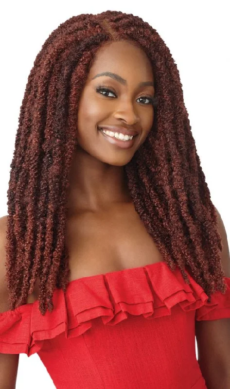 Synthetic wigs for night out-Outre X-Pression | Twisted Up 4X4 Lacefront Wig | Butterfly Locs 22"