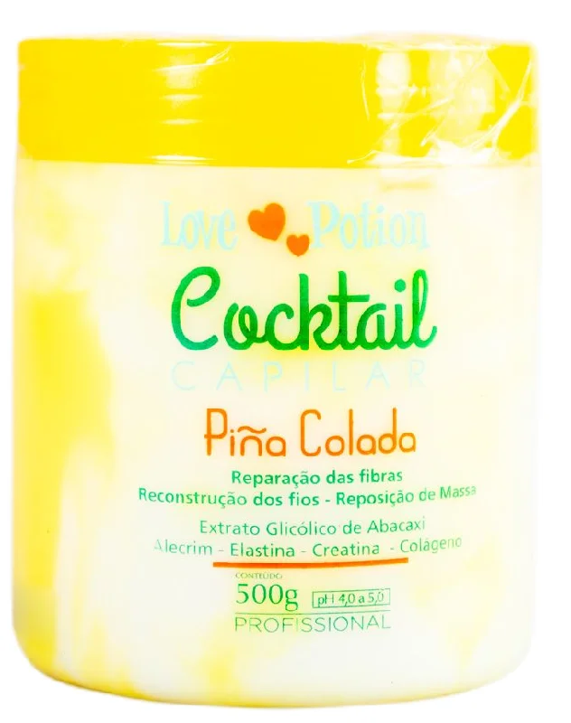 Hair care routine for women-Pina Colada Cocktail Replacement Reconstruction Hair Mask 500g - Love Potion