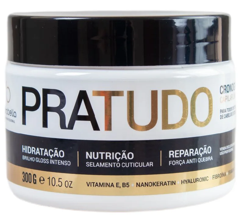 Hair care tips for oily hair-Pra Tudo Capillary Schedule Hydration Nutrition Repair Mask 300g - Borabella