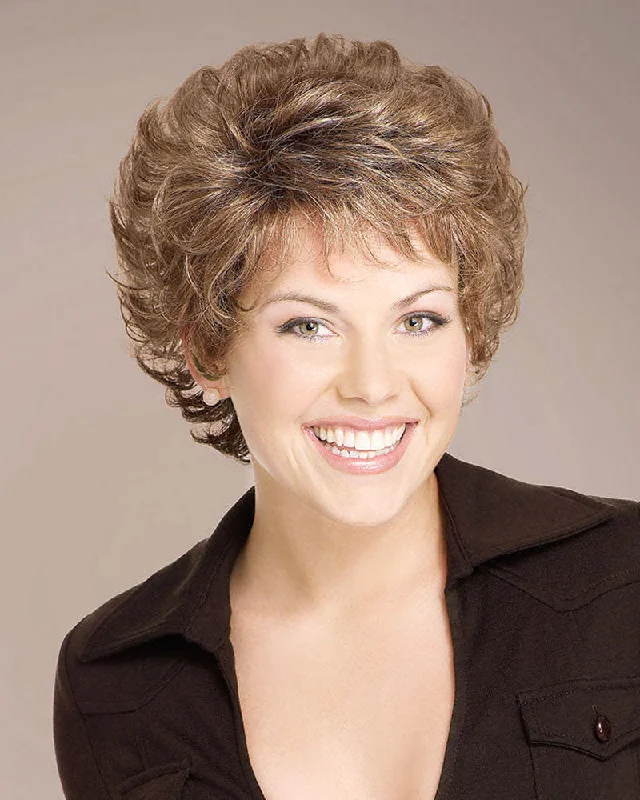 Synthetic wigs with playful curls-Precedence | Monofilament Synthetic Wig by Gabor