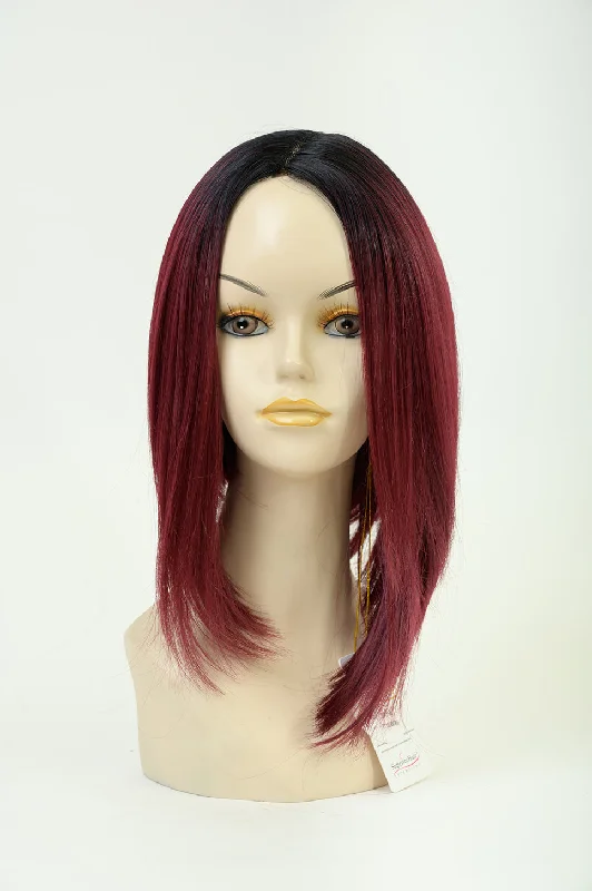 Synthetic wigs blue shade-Premium Synthetic Straight Bob Cut JKNJ-4