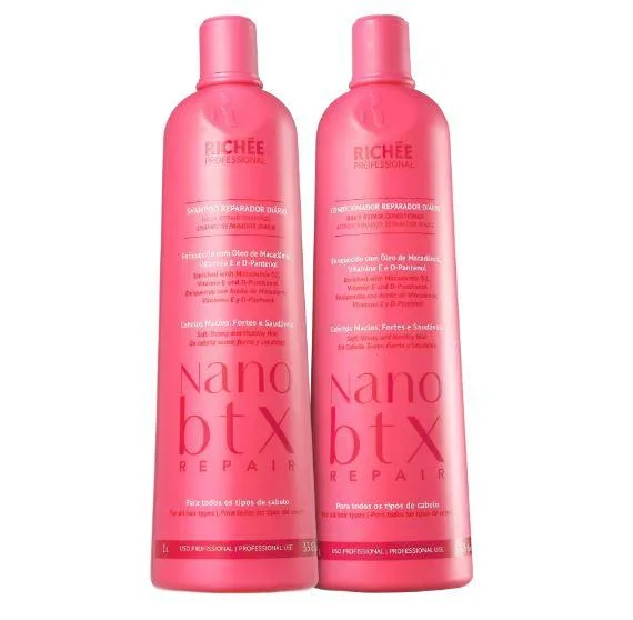 Hair care for thick oily hair-Professional Brazilian Nano Deep Hair Mask Lavatory Strong Soft Treatment 2x1L - Richée