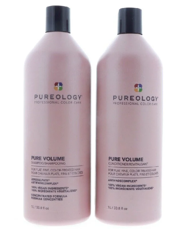 Volumizing spray-Pureology Pure Volume Shampoo and Conditioner For Fine Colored Hair 33.8 oz