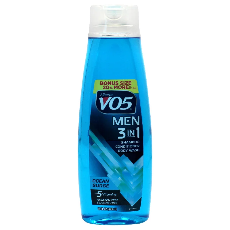 Hair powder-Alberto VO5 3-in-1 Ocean Surge Shampoo Conditioner and Body Wash by Alberto VO5 for Unisex - 15 oz Body Wash