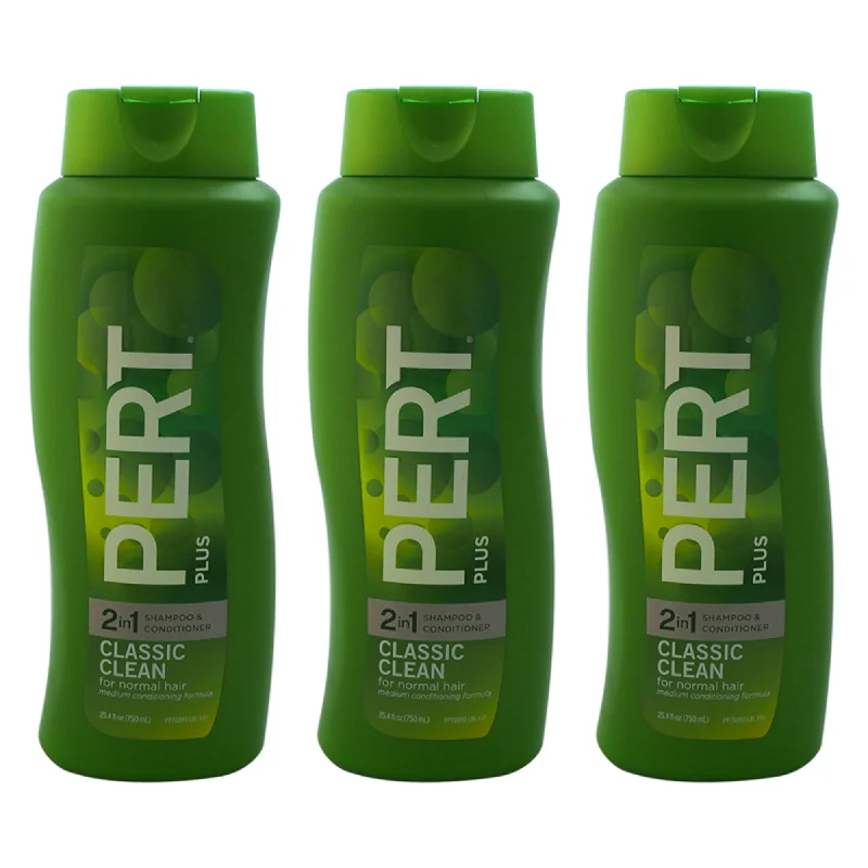 Scalp scrub-Pert Classic Clean 2 in 1 Shampoo and Conditioner by Pert for Unisex - 25.4 oz Shampoo and Conditioner - Pack of 3