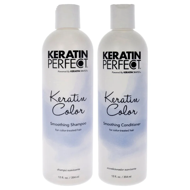 Curl cream-Keratin Perfect Keratin Color Kit by Keratin Perfect for Unisex - 2 Pc Kit 12oz Shampoo, 12oz Conditioner