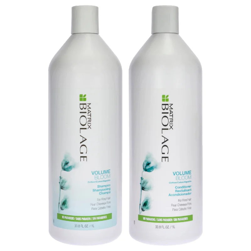 Volumizing spray-Matrix Biolage VolumeBloom Shampoo and Conditioner Kit by Matrix for Unisex - 2 Pc Kit 33.8oz Shampoo, 33.8oz Conditioner