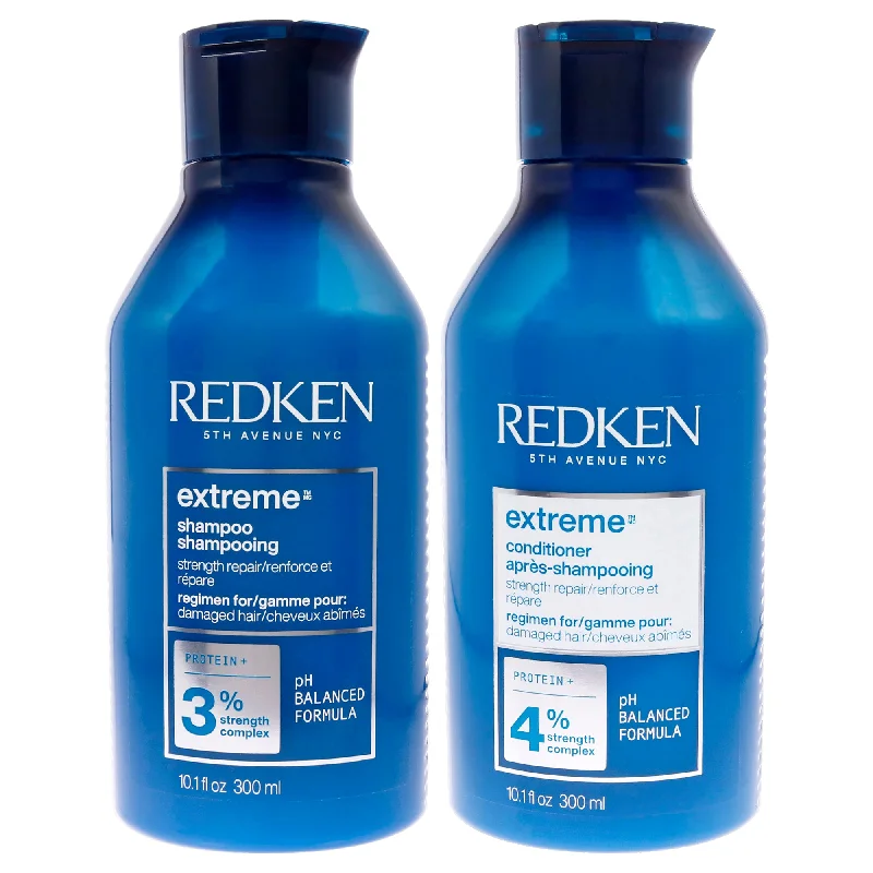 Scalp scrub-Redken Extreme Shampoo-NP and Conditioner Kit by Redken for Unisex - 2 Pc Kit 10.1oz Shampoo, 10.1oz Conditioner