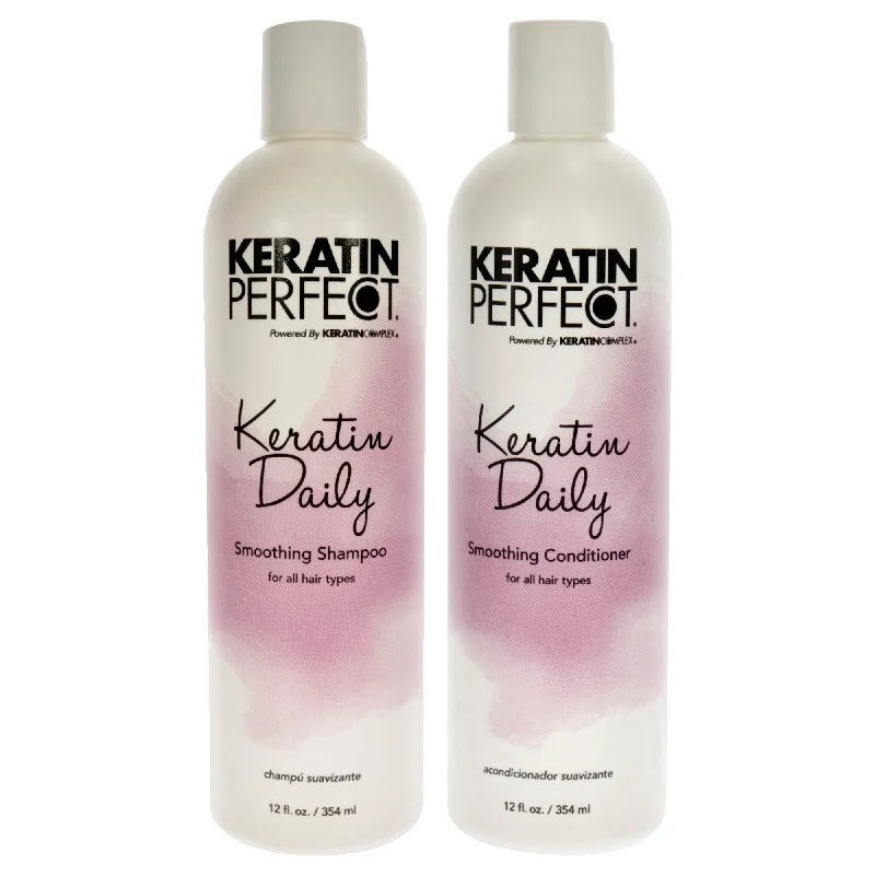 Developer-Keratin Perfect Keratin Daily Shampoo and Conditioner Kit by Keratin Perfect for Unisex - 2 Pc Kit 12oz Shampoo, 12oz Conditioner