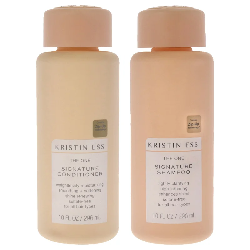 Blowout spray-Kristin Ess The One Signature Kit by Kristin Ess for Unisex - 2 Pc Kit 10oz Conditioner, 10oz Shampoo