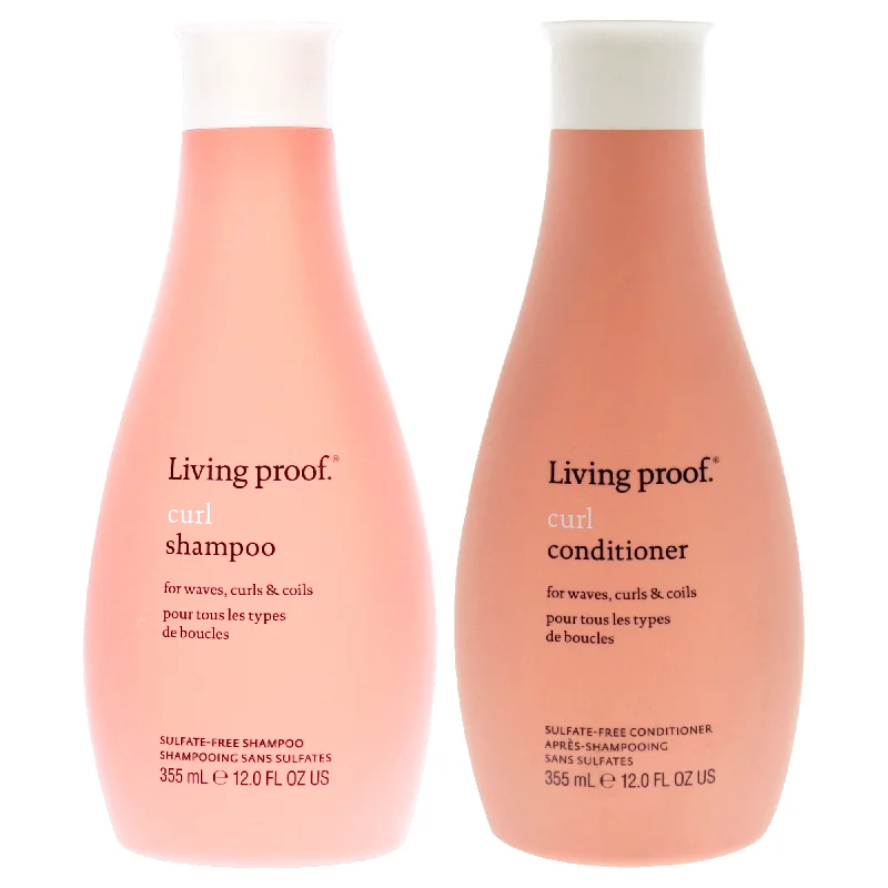 Smoothing lotion-Living Proof Living Proof Kit by Living Proof for Unisex - 2 Pc Kit 12oz Curl Conditioner, 12oz Curl Shampoo