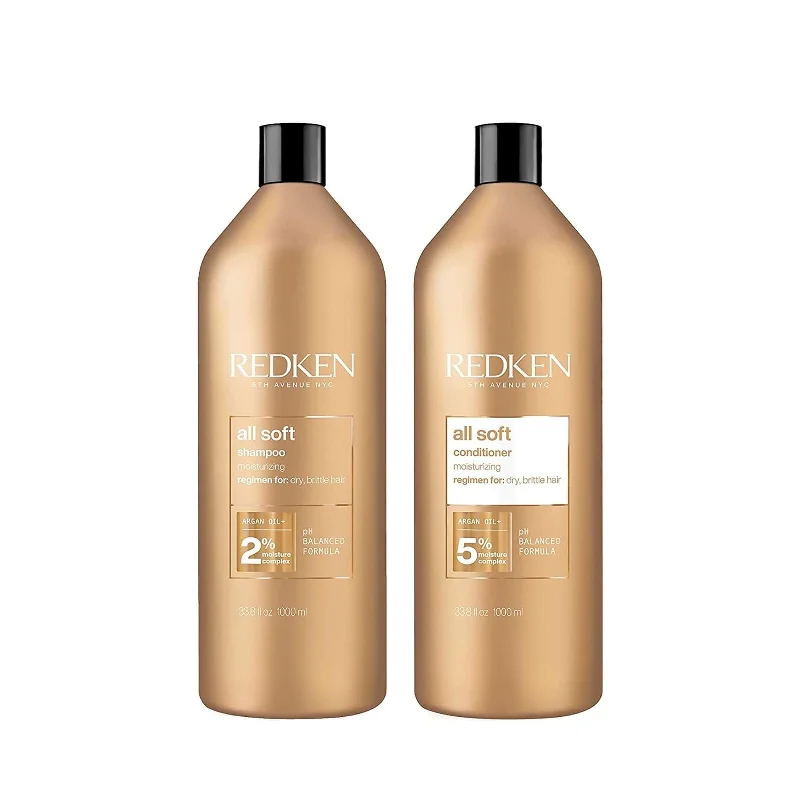 Root touch-up-Redken All Soft Shampoo and Conditioner Duo, 33.8 oz each